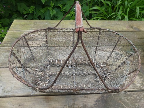 Panier ancien pour pêche - ancien,
