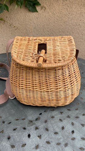 Ancien panier osier peche - ancien,