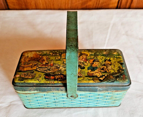 Ancien panier gouter tole - a,